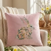 POSZEWKA DEKORACYJNA PREMIUM WELUROWA 40x40 Z HAFTEM WIELKANOCNA VELVET