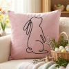 POSZEWKA DEKORACYJNA PREMIUM WELUROWA 40x40 Z HAFTEM WIELKANOCNA VELVET