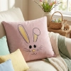 POSZEWKA DEKORACYJNA PREMIUM WELUROWA 40x40 Z HAFTEM WIELKANOCNA VELVET