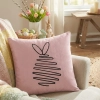 POSZEWKA DEKORACYJNA PREMIUM WELUROWA 40x40 Z HAFTEM WIELKANOCNA VELVET