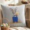 POSZEWKA DEKORACYJNA PREMIUM WELUROWA 40x40 Z HAFTEM WIELKANOCNA VELVET