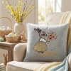 POSZEWKA DEKORACYJNA PREMIUM WELUROWA 40x40 Z HAFTEM WIELKANOCNA VELVET