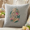POSZEWKA DEKORACYJNA PREMIUM WELUROWA 40x40 Z HAFTEM WIELKANOCNA VELVET