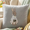 POSZEWKA DEKORACYJNA PREMIUM WELUROWA 40x40 Z HAFTEM WIELKANOCNA VELVET