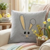 POSZEWKA DEKORACYJNA PREMIUM WELUROWA 40x40 Z HAFTEM WIELKANOCNA VELVET