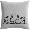 POSZEWKA DEKORACYJNA PREMIUM WELUROWA 40x40 Z HAFTEM WIELKANOCNA VELVET
