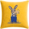 POSZEWKA DEKORACYJNA PREMIUM WELUROWA 40x40 Z HAFTEM WIELKANOCNA VELVET