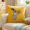 POSZEWKA DEKORACYJNA PREMIUM WELUROWA 40x40 Z HAFTEM WIELKANOCNA VELVET