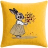 POSZEWKA DEKORACYJNA PREMIUM WELUROWA 40x40 Z HAFTEM WIELKANOCNA VELVET