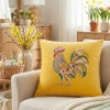 POSZEWKA DEKORACYJNA PREMIUM WELUROWA 40x40 Z HAFTEM WIELKANOCNA VELVET