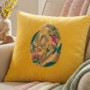 POSZEWKA DEKORACYJNA PREMIUM WELUROWA 40x40 Z HAFTEM WIELKANOCNA VELVET