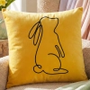POSZEWKA DEKORACYJNA PREMIUM WELUROWA 40x40 Z HAFTEM WIELKANOCNA VELVET