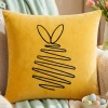 POSZEWKA DEKORACYJNA PREMIUM WELUROWA 40x40 Z HAFTEM WIELKANOCNA VELVET