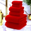 KOMPLET RĘCZNIKÓW FROTTE 2x70X140 2x50x100 2x30x50 400g/m2 CZERWONY