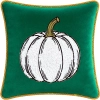 Zbliżenie aplikacji dyni i dekoracyjnego sznura na poszewce velvet premium 40x40 cm – TwójDomNa5.pl