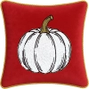 Zbliżenie aplikacji dyni i dekoracyjnego sznura na poszewce velvet premium 40x40 cm – TwójDomNa5.pl