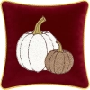Zbliżenie aplikacji dyni i dekoracyjnego sznura na poszewce velvet premium 40x40 cm – TwójDomNa5.pl