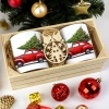 PREZENT ŚWIĄTECZNY ZESTAW KUBKÓW W SKRZYNCE KUBKI MIKOŁAJ RENIFER ŚWIĘTA