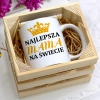 KUBEK 330ml W SKRZYNCE DLA MAMY PREZENT DZIEŃ MATKI MAMA MAMUSIA UPOMINEK