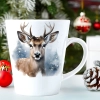ŚWIĄTECZNY KUBEK LATTE 330ml PREZENT ŚWIĘTA ZIMOWY RENIFER JELEŃ MIKOŁAJ