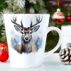 ŚWIĄTECZNY KUBEK LATTE 330ml PREZENT ŚWIĘTA ZIMOWY RENIFER JELEŃ MIKOŁAJ