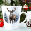 ŚWIĄTECZNY KUBEK LATTE 330ml PREZENT ŚWIĘTA ZIMOWY RENIFER JELEŃ MIKOŁAJ