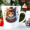 ŚWIĄTECZNY KUBEK LATTE 330ml PREZENT ŚWIĘTA ZIMOWY RENIFER JELEŃ MIKOŁAJ