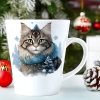 ŚWIĄTECZNY KUBEK LATTE 330ml PREZENT ŚWIĘTA ZIMOWY RENIFER JELEŃ MIKOŁAJ