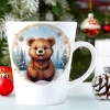 ŚWIĄTECZNY KUBEK LATTE 330ml PREZENT ŚWIĘTA ZIMOWY RENIFER JELEŃ MIKOŁAJ