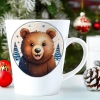 ŚWIĄTECZNY KUBEK LATTE 330ml PREZENT ŚWIĘTA ZIMOWY RENIFER JELEŃ MIKOŁAJ
