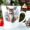 ŚWIĄTECZNY KUBEK LATTE 330ml PREZENT ŚWIĘTA ZIMOWY RENIFER JELEŃ MIKOŁAJ