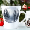 ŚWIĄTECZNY KUBEK LATTE 330ml PREZENT ŚWIĘTA ZIMOWY RENIFER JELEŃ MIKOŁAJ
