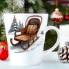 ŚWIĄTECZNY KUBEK LATTE 330ml PREZENT ŚWIĘTA ZIMOWY RENIFER JELEŃ MIKOŁAJ