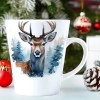 ŚWIĄTECZNY KUBEK LATTE 330ml PREZENT ŚWIĘTA ZIMOWY RENIFER JELEŃ MIKOŁAJ