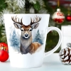 ŚWIĄTECZNY KUBEK LATTE 330ml PREZENT ŚWIĘTA ZIMOWY RENIFER JELEŃ MIKOŁAJ