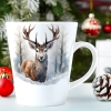 ŚWIĄTECZNY KUBEK LATTE 330ml PREZENT ŚWIĘTA ZIMOWY RENIFER JELEŃ MIKOŁAJ