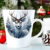 ŚWIĄTECZNY KUBEK LATTE 330ml PREZENT ŚWIĘTA ZIMOWY RENIFER JELEŃ MIKOŁAJ