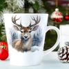 ŚWIĄTECZNY KUBEK LATTE 330ml PREZENT ŚWIĘTA ZIMOWY RENIFER JELEŃ MIKOŁAJ