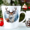 ŚWIĄTECZNY KUBEK LATTE 330ml PREZENT ŚWIĘTA ZIMOWY RENIFER JELEŃ MIKOŁAJ