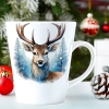 ŚWIĄTECZNY KUBEK LATTE 330ml PREZENT ŚWIĘTA ZIMOWY RENIFER JELEŃ MIKOŁAJ