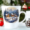 ŚWIĄTECZNY KUBEK LATTE 330ml PREZENT ŚWIĘTA ZIMOWY RENIFER JELEŃ MIKOŁAJ