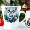 ŚWIĄTECZNY KUBEK LATTE 330ml PREZENT ŚWIĘTA ZIMOWY RENIFER JELEŃ MIKOŁAJ