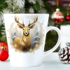 ŚWIĄTECZNY KUBEK LATTE 330ml PREZENT ŚWIĘTA ZIMOWY RENIFER JELEŃ MIKOŁAJ
