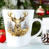 ŚWIĄTECZNY KUBEK LATTE 330ml PREZENT ŚWIĘTA ZIMOWY RENIFER JELEŃ MIKOŁAJ