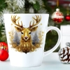 ŚWIĄTECZNY KUBEK LATTE 330ml PREZENT ŚWIĘTA ZIMOWY RENIFER JELEŃ MIKOŁAJ