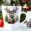 ŚWIĄTECZNY KUBEK LATTE 330ml PREZENT ŚWIĘTA ZIMOWY RENIFER JELEŃ MIKOŁAJ