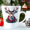 ŚWIĄTECZNY KUBEK LATTE 330ml PREZENT ŚWIĘTA ZIMOWY RENIFER JELEŃ MIKOŁAJ