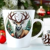ŚWIĄTECZNY KUBEK LATTE 330ml PREZENT ŚWIĘTA ZIMOWY RENIFER JELEŃ MIKOŁAJ