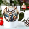 ŚWIĄTECZNY KUBEK LATTE 330ml PREZENT ŚWIĘTA ZIMOWY RENIFER JELEŃ MIKOŁAJ