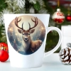 ŚWIĄTECZNY KUBEK LATTE 330ml PREZENT ŚWIĘTA ZIMOWY RENIFER JELEŃ MIKOŁAJ